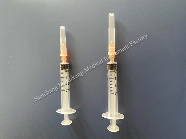 2ml luer slip syringe with needle