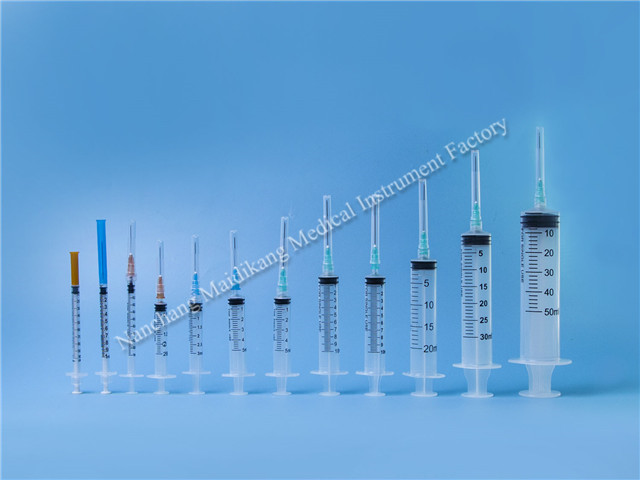 disposable syringe from 1ml to 60ml